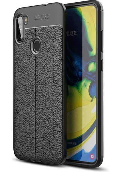 Samsung Galaxy A11 Kılıf Deri Desenli Lux Niss Silikon