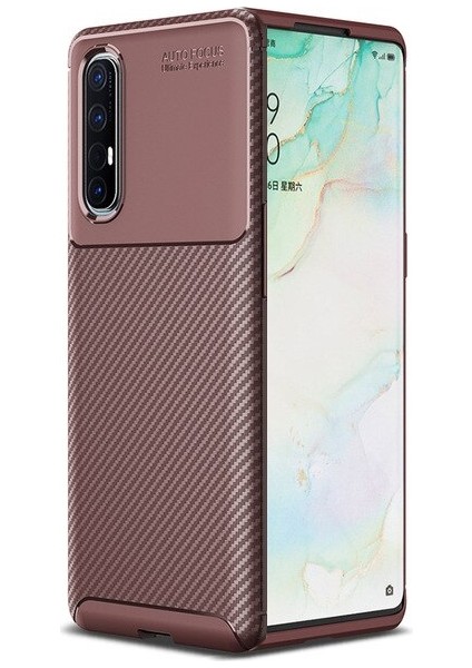 Oppo Reno 3 Pro Kılıf Karbon Desenli Lux Negro Silikon