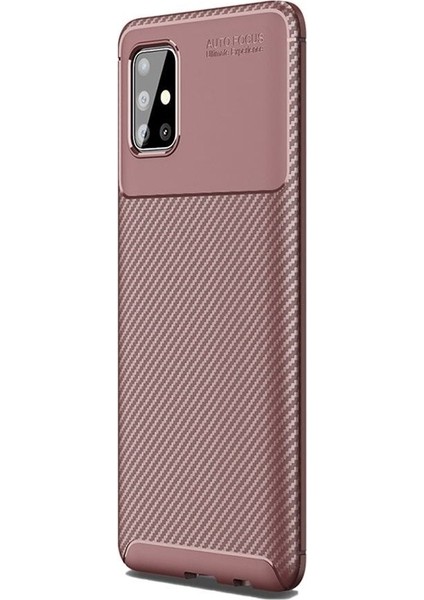 Samsung Galaxy A31 Kılıf Karbon Desenli Lux Negro Silikon