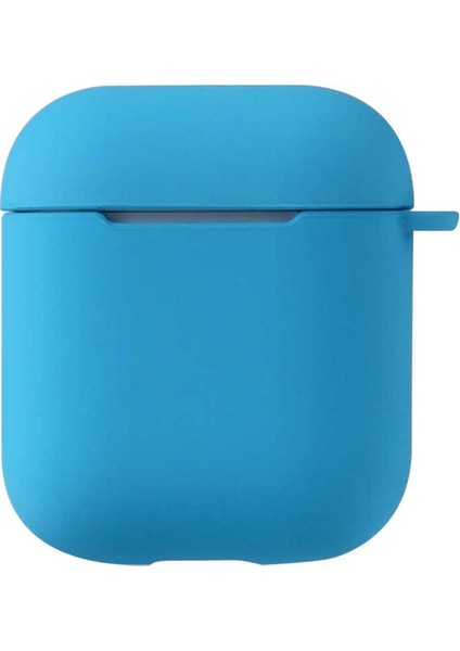 Apple Airpods Için Standart Askılı Silikon Kılıf Mavi