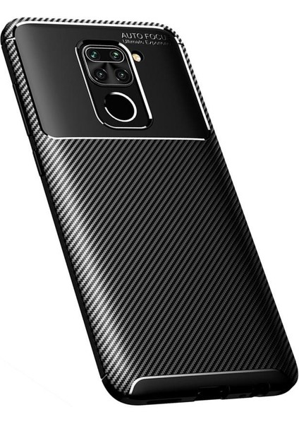 Xiaomi Redmi Note 9 Kılıf Karbon Desenli Lux Negro Silikon