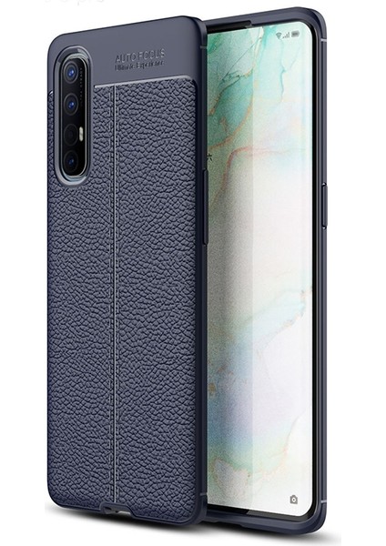 Oppo Reno 3 Pro Kılıf Deri Desenli Lux Niss Silikon