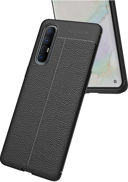 Oppo Reno 3 Pro Kılıf Deri Desenli Lux Niss Silikon