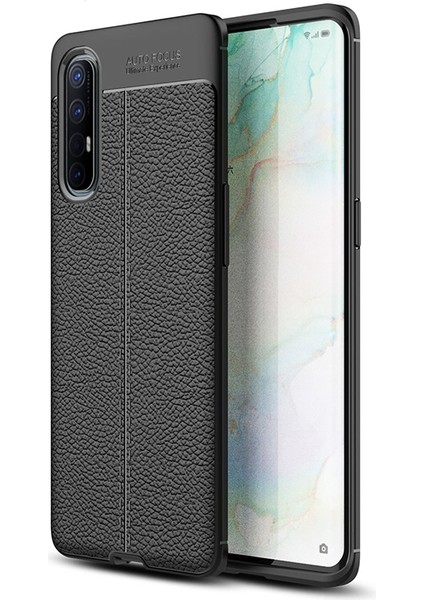 Oppo Reno 3 Pro Kılıf Deri Desenli Lux Niss Silikon