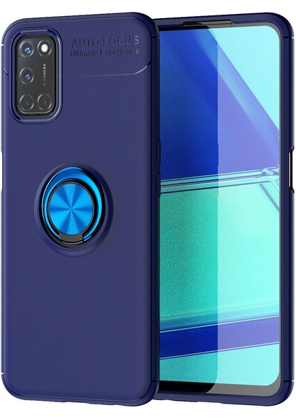 Oppo A52 Kılıf Yüzüklü Manyetik Ravel Silikon