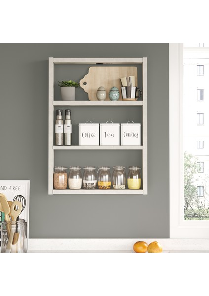 Pera 3'lü Duvar Rafı Mutfak Banyo Rafı Taş Pr1-Rt fiyatları