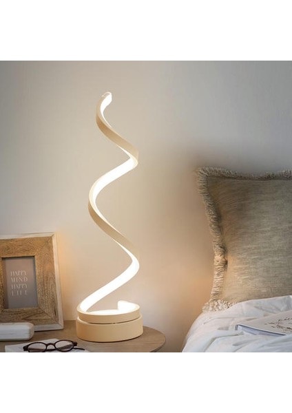 Sld Modern Spiral LED Masa Lambası Akıllı Kısılabilir Kavisli LED Masa Lambası Çağdaş Minimalist Tasarım Işık Akrilik LED Modelleme Lambası  (Yurt Dışından)