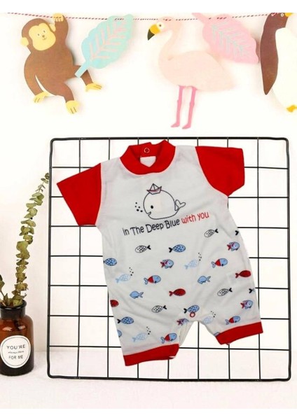Babybonta Bebek Tulum Balık Desenli 3-9 Ay