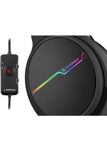 Rgw9 Comfort Siyah USB 7.1 Surround Sound Rgb Oyuncu Mikrofonlu Kulaklık