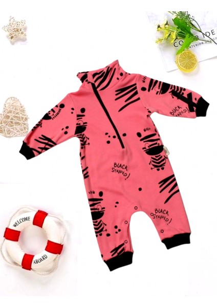 Babybonta Bebek Zebra Baskılı Tulum 3-6-9 Ay fiyatları