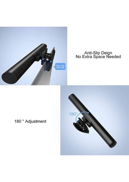 Laptop Monitör Lambası, Ekran Işık Çubuğu USB Motorlu E Okuma LED Lamba Bilgisayar Ekranı Parlama Ücretsiz, Uzay Tasarrufu Ev Ofis Dizüstü Lamba ile Bir (Yurt Dışından)