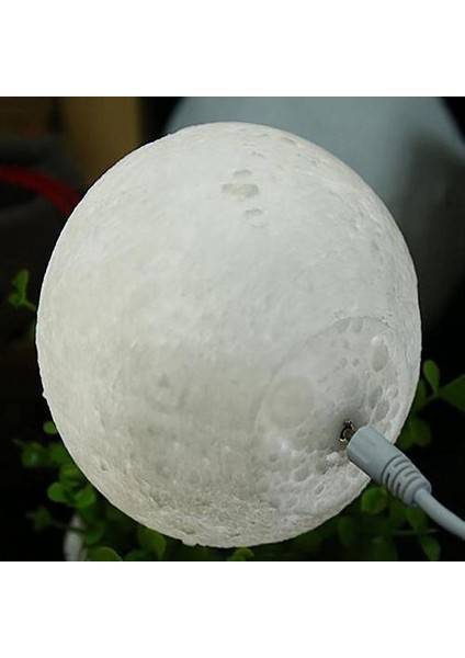 3D Baskı Benzersiz Ay Işık Dokunmatik Kontrol USB Şarj Elektrotsuz Karartma (Yurt Dışından)