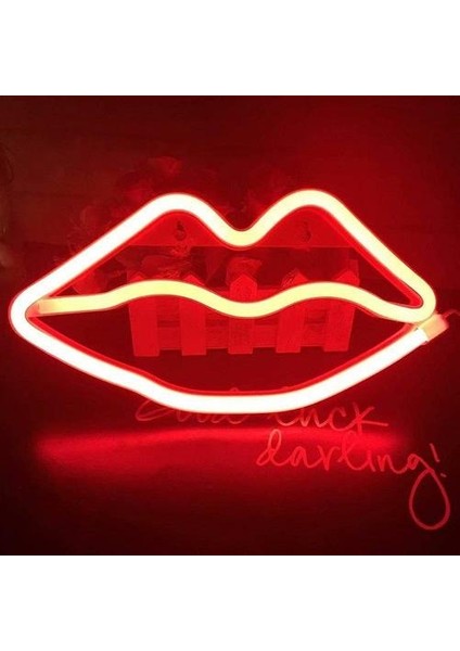 LED Neon Işaretler Sıcak Duvar Lambası Odası Dekor Işığı Işığı Çocuk Yatak Odası Tatil Bar Parti Düğün Noel Dudak (Yurt Dışından) fırsatları