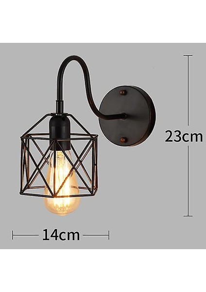 LED Duvar Işık Retro Loft Endüstriyel Duvar Lambası E27 Vintage Aplikler Duvar Lambası Endüstriyel Aydınlatma Armatürü Kapalı G (Yurt Dışından)