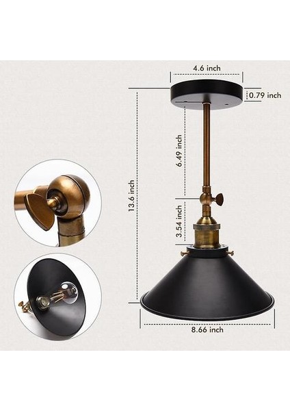 Modern Vintage Loft Metal Çift Kafaları Duvar Işık Retro Pirinç Duvar Lambası Ülke Stil E27 Edison Aplik Lambası Armatürleri 110 V / 220 V (Yurt Dışından)