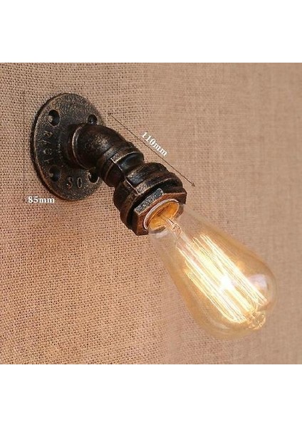 Retro Endüstriyel Duvar Lambası Vintage Demir Pas Su Borusu Lambaları E27 Loft Işık Kaplama Kapalı Aydınlatma Ev Yatak Odası Restoran Deco (Yurt Dışından)