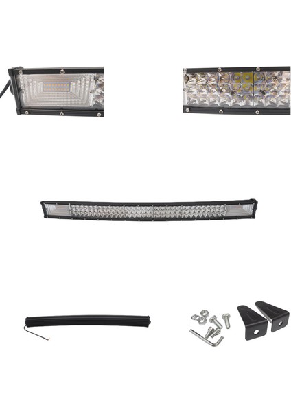Offroad Sis Lambası 80CM 135LED Beyaz-Amber Çakarlı 405W Eğimli / LASS292-1
