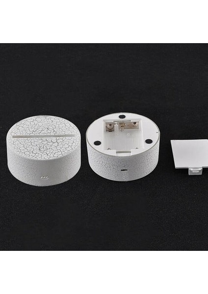 3D Illusion Akrilik LED Gece Işığı Ayı USB Dokunmatik Çocuk Yatak Odası Kreş Lambası (Yurt Dışından)