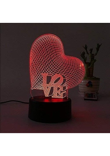 3D Illusion Gece Lambası 7 Renk Değişim Dokunmatik Kontrol LED Masa Masa Gece Işık Çocuklar Çocuklar Için Aile Tatil Ev Dekorasyon Sevgililer Günü En Iyi, (Yurt Dışından) fiyatları