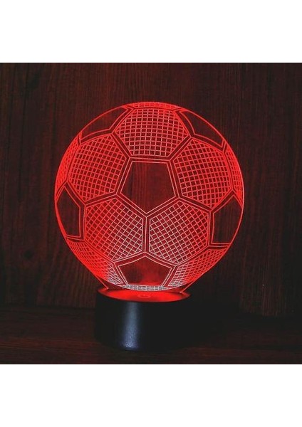Gece Işıkları Ortam Aydınlatma Futbol LED Gece Lambası Çocuk Yatak Odası 3D Masa Lambası (Yurt Dışından)