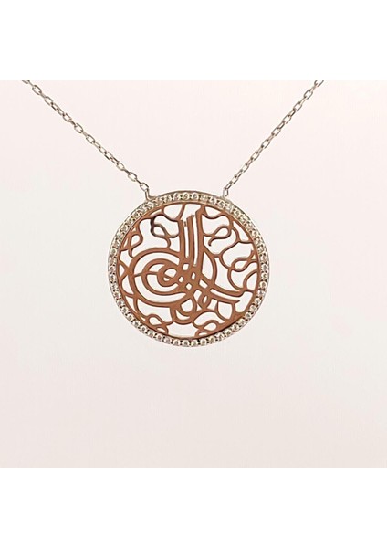 Zirkon Taşlı Tuğra Figürlü Kolye 160026790G07K