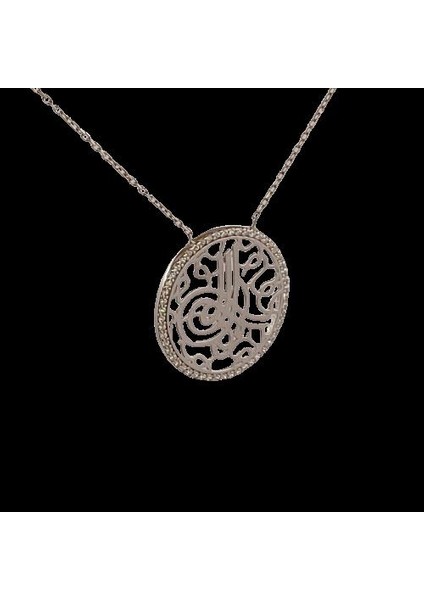 Zirkon Taşlı Tuğra Figürlü Kolye 160026790G07K