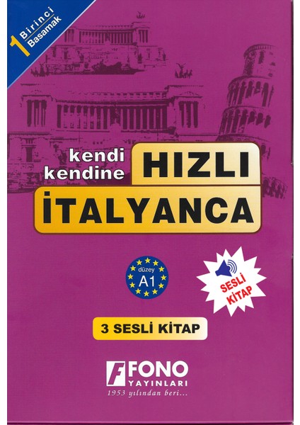 FONO Kendi Kendine Hızlı İtalyanca - 1.Basamak (2 Kitap+3 CD)