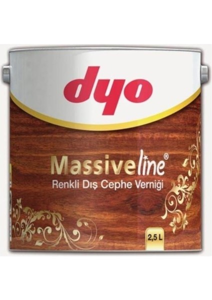 Massiveline Renkli Dış Cephe Verniği Ceviz 2,5 Lt