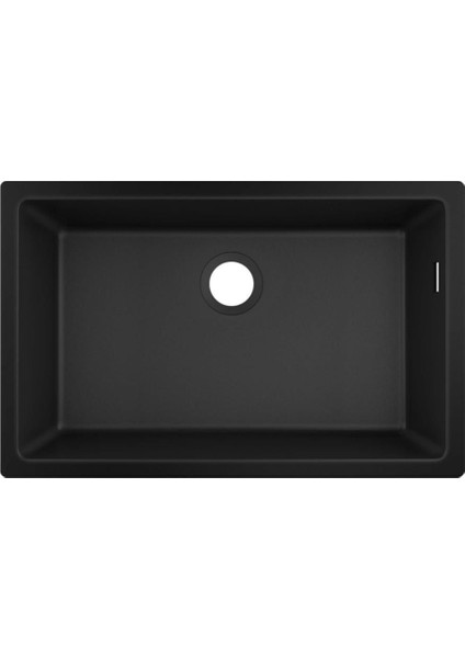 S510-U660 Tezgah Altı Granit Eviye 660 Grafit Siyahı + Manuel Sifon
