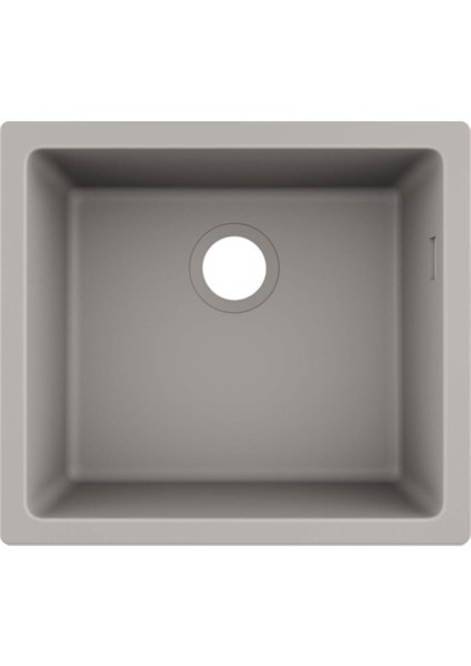 S510-U450 Tezgah Altı Granit Eviye 450 Beton Grisi + Manuel Gider