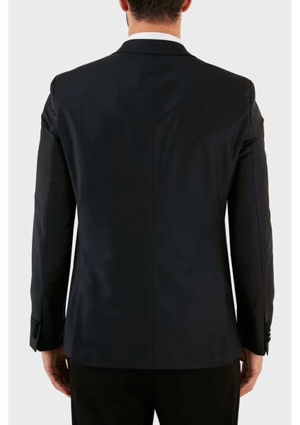 Karl Lagerfeld Yün Karışımlı Regular Fit Tek Düğmeli Çift Yırtmaçlı Ceket Erkek Ceket 155261 10 521096 990