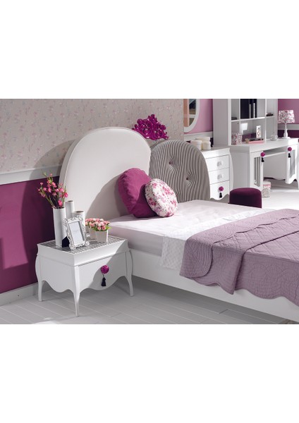 Rengarenk Eliza Başlıklı Karyola 100 x 200 cm