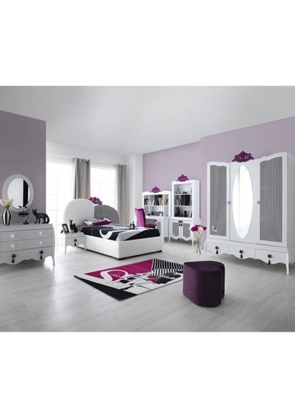 Rengarenk Eliza Başlıklı Karyola 100 x 200 cm modelleri