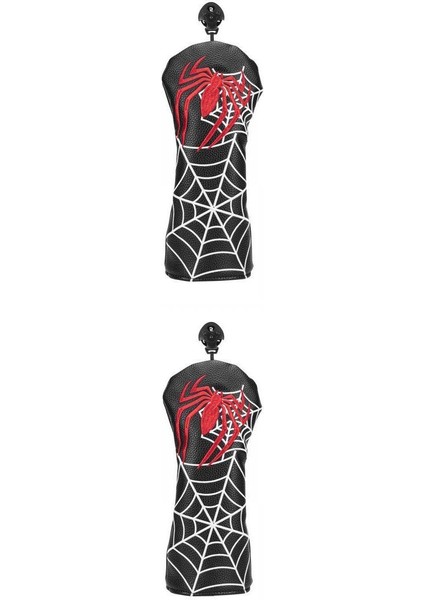 2 Adet Örümcek Golf Başı Kapağı Fairway Hibrid Kulüp Headcover Case Koruyucusu