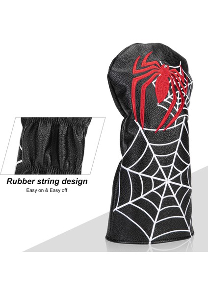 2 Adet Örümcek Golf Başı Kapağı Fairway Hibrid Kulüp Headcover Case Koruyucusu indirimleri