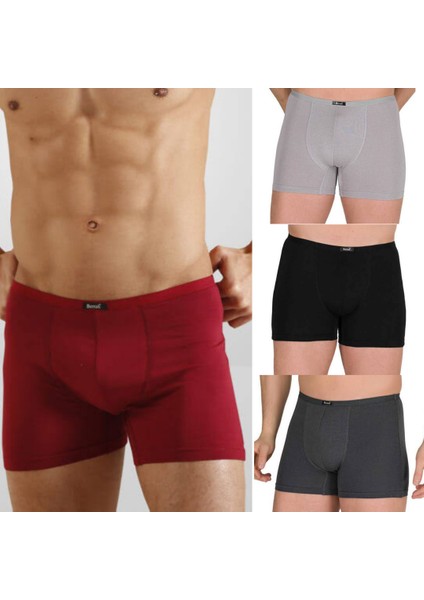 9488 Modal Boxer Ince Kemer 4'li Boxer Seti