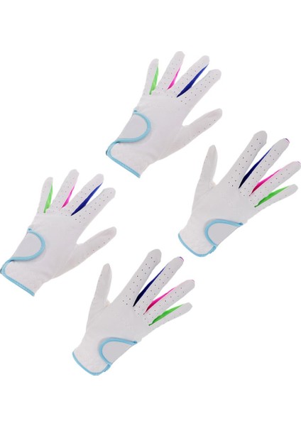 2 Çift Golf Eldiven Çocuk Erkek Kız Yumuşak Golf Gençlik Çocuk Performans Eldiven