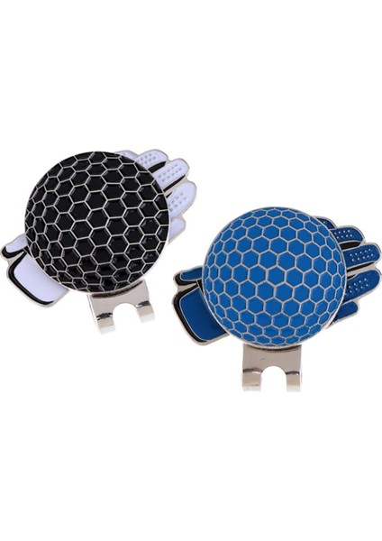 2 Adet Yenilik Deseni Golf Şapka Klipsi ile Işaretleyici