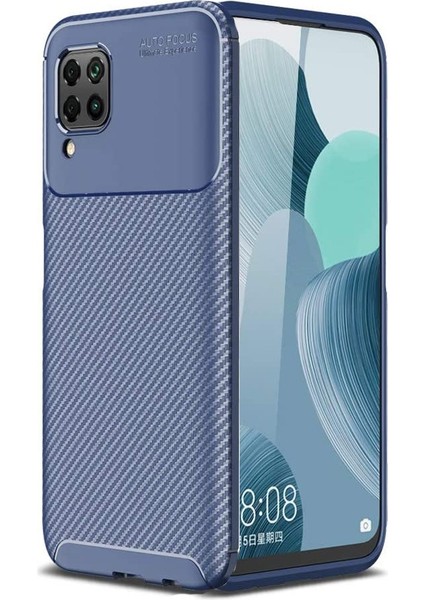 Huawei P40 Lite Kılıf Karbon Desenli Lux Negro Silikon