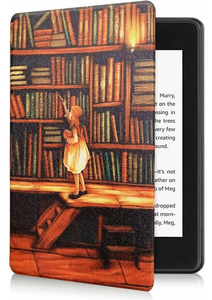 Amazon Kindle Paperwhite 4 E-Kitap Okuyucu Kılıfı Kütüphane