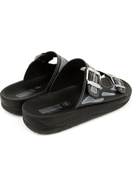 31300 Anatomik Suya Dayanıklı Erkek Terlik Siyah Gri modelleri