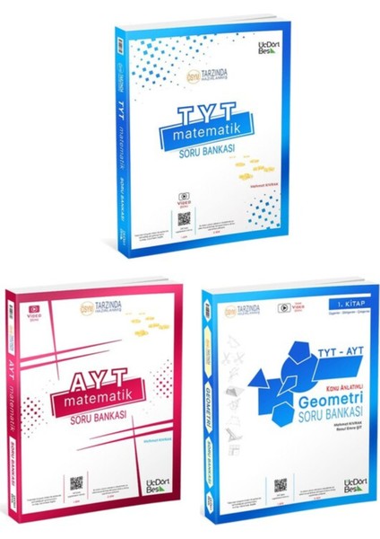 2023 TYT-AYT Matematik - Geometri 3'lü Set Soru Bankası (Kitap Noktası Mağazası)