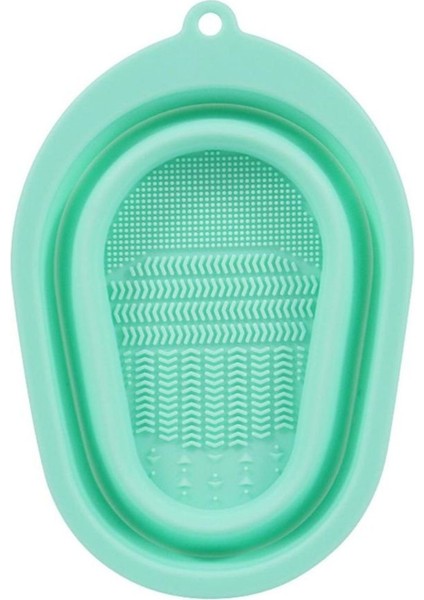 Makyaj Fırçası ve Makyaj Süngeri Yıkama Kabı Yeşil