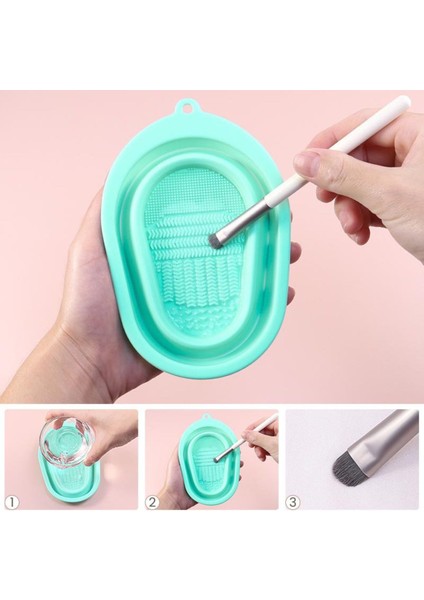 Makyaj Fırçası ve Makyaj Süngeri Yıkama Kabı Yeşil fiyatları