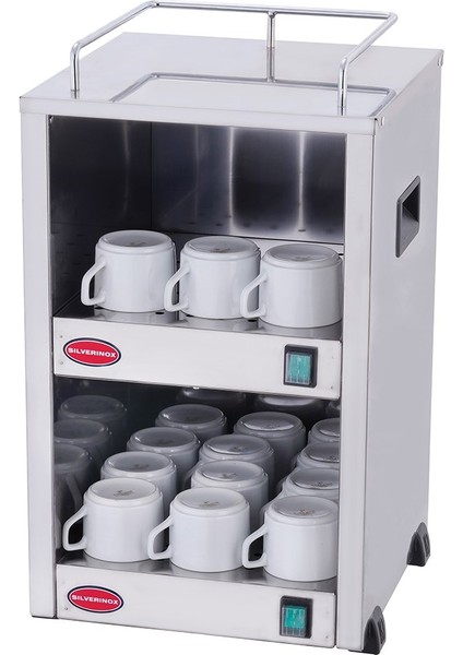 Silverinox Elektrikli Set Üstü Fincan Isıtıcısı Makinesi