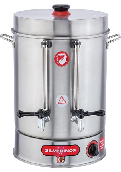 Silverinox Metal Musluk 60 Bardak Çay Makinesi 7 Lt Çay Potu