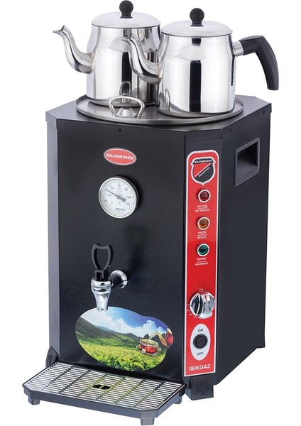 Silverinox Elit Jumbo 23 Litre 2 Demlikli Çay Kazanı Makinesi