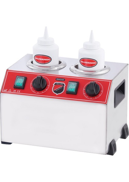 Silverinox Elektrikli Çiftli Şişe Sosluk Isıtıcı - 2 Li