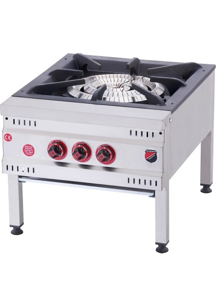 Silverinox Endüstriyel Korsan Ocak Doğalgazlı 3 Yanışlı Yer Ocağı