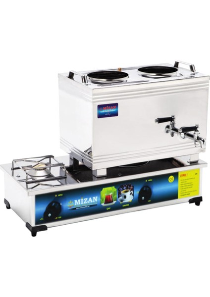 25 Lik Doğalgazlı 20 Litre 2 Demlikli Çay Kazanı - Çay Ocağı